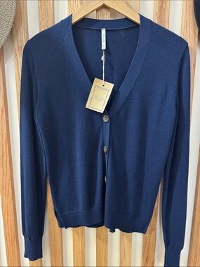 Blue Sky Navy cotton/bamboo sweater
